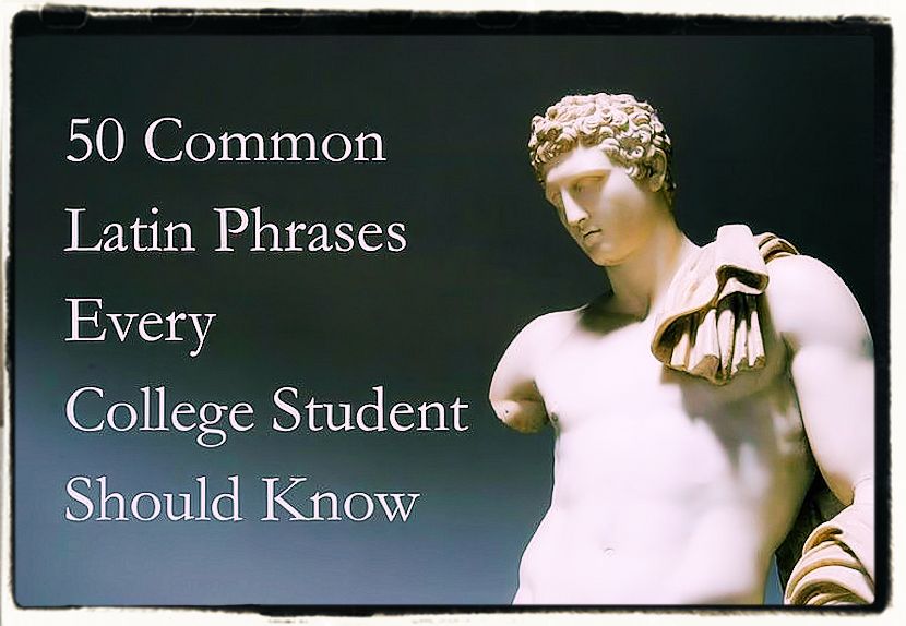 Latin phrases in English Common latin phrases used in English