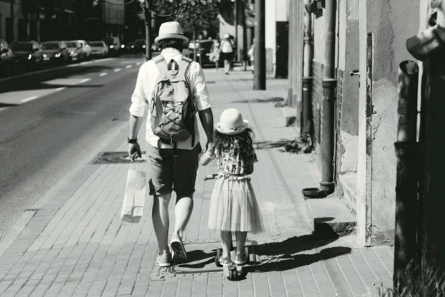 Father with his daughter