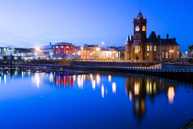 Cardiff by night